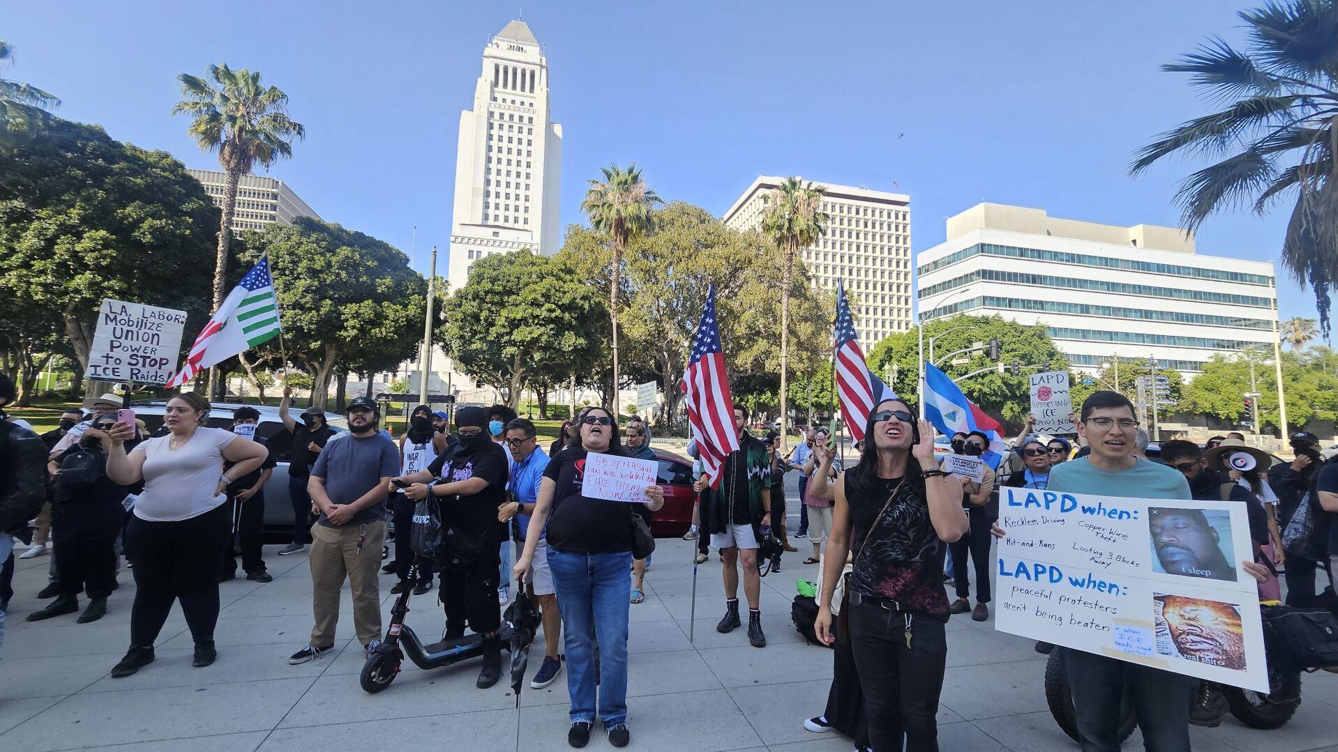 Activists accuse LAPD of allegedly collaborating with ICE after social media videos erupt